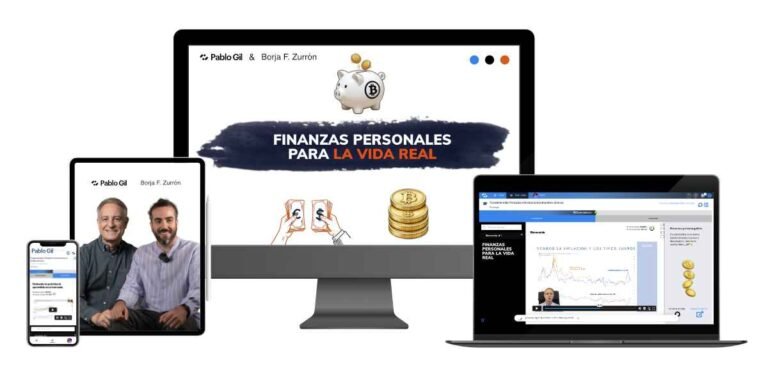 Campus online del curso con las lecciones en vídeo organizadas por bloques