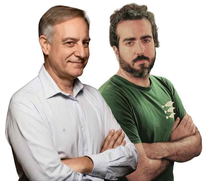 Pablo Gil junto a Borja F. Zurrón, creador de Memorias de Pez
